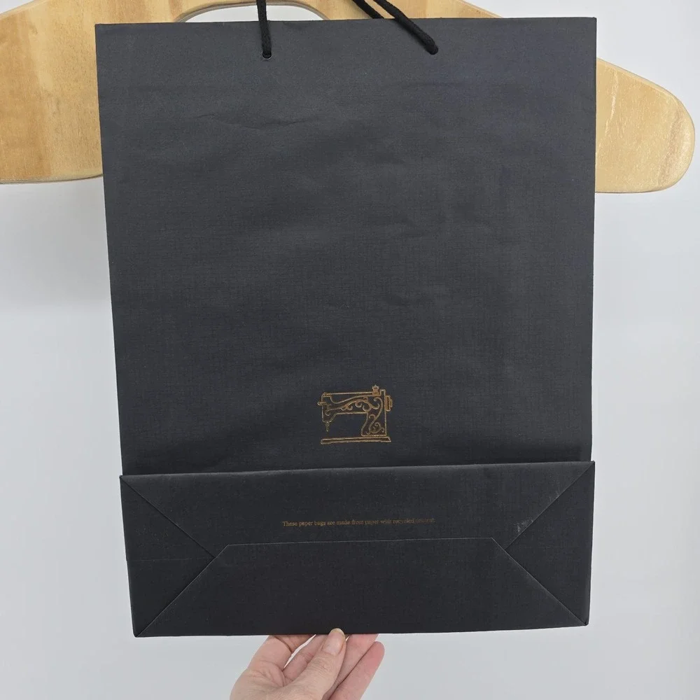 Scotch & Soda Amsterdam Gold Print Store Retail Shopping Bag‎ Tote 16x12.5x4.75